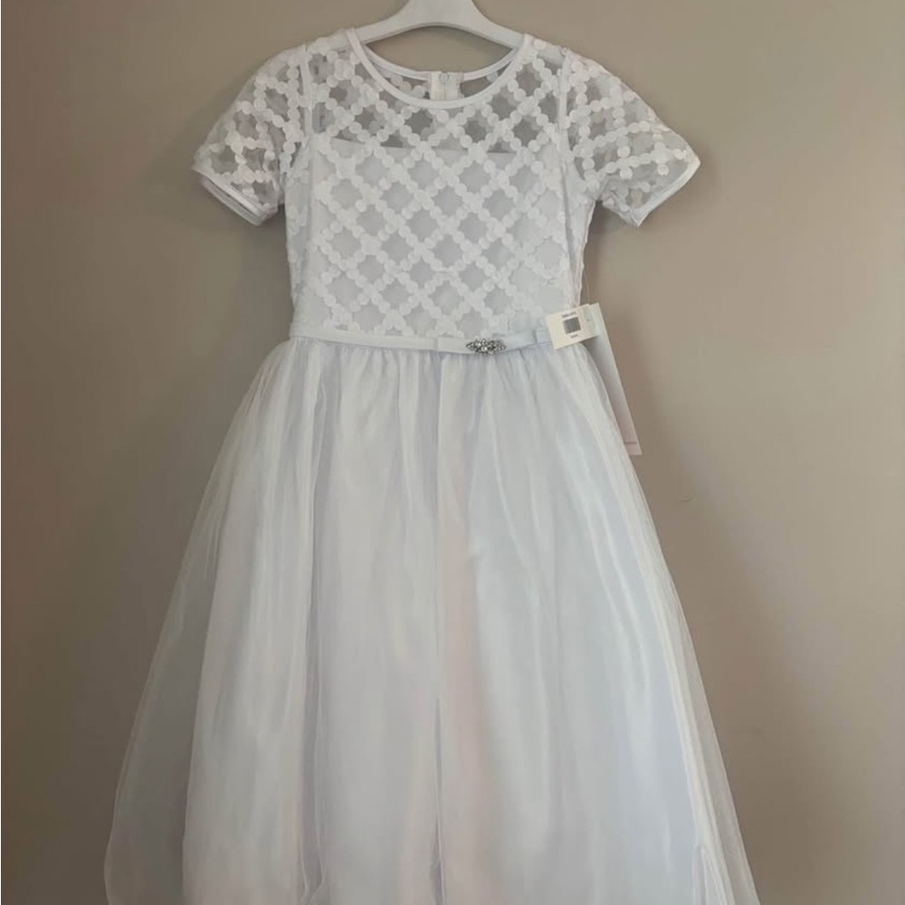 Elegant White Kids Formal Dress